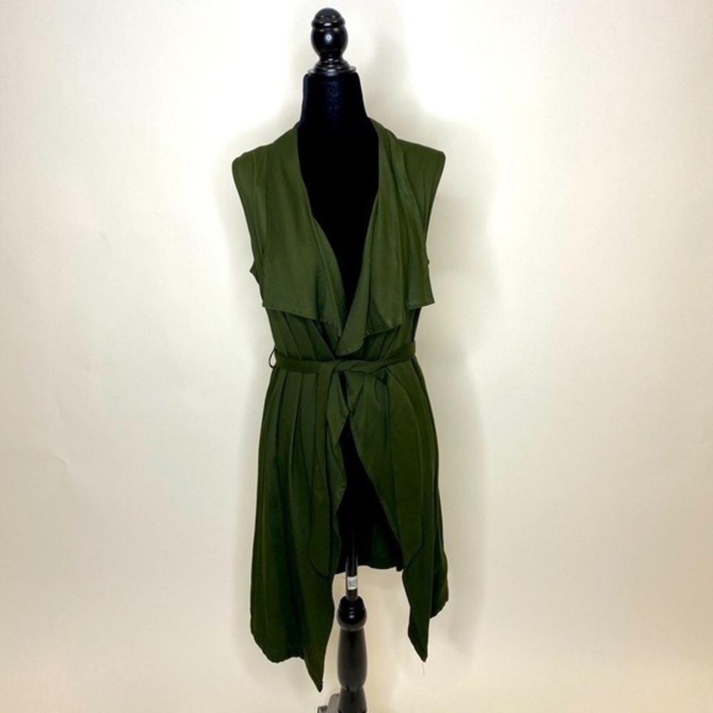 Forever 21 Olive Green Tie Vest